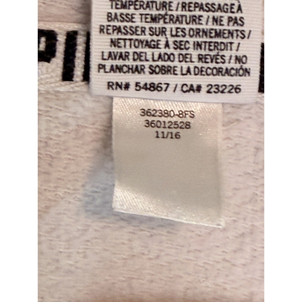 Y2k VS PINK Logo Black And White Pull Over Hoodie Woman's Size Large - Picture 3 of 11